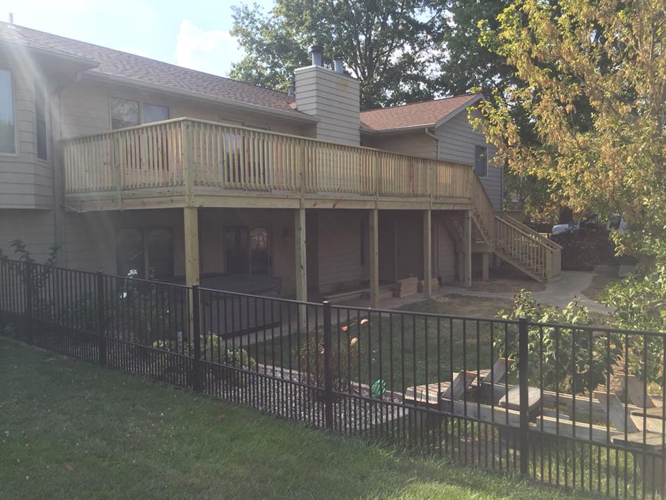 Finished beautiful wooden deck